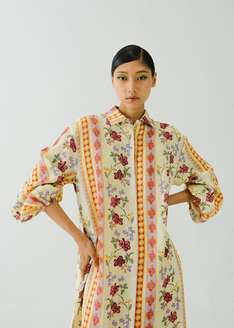 Ava Dress (full sleeve)-Folk Bloom by CORD for women Worldwide