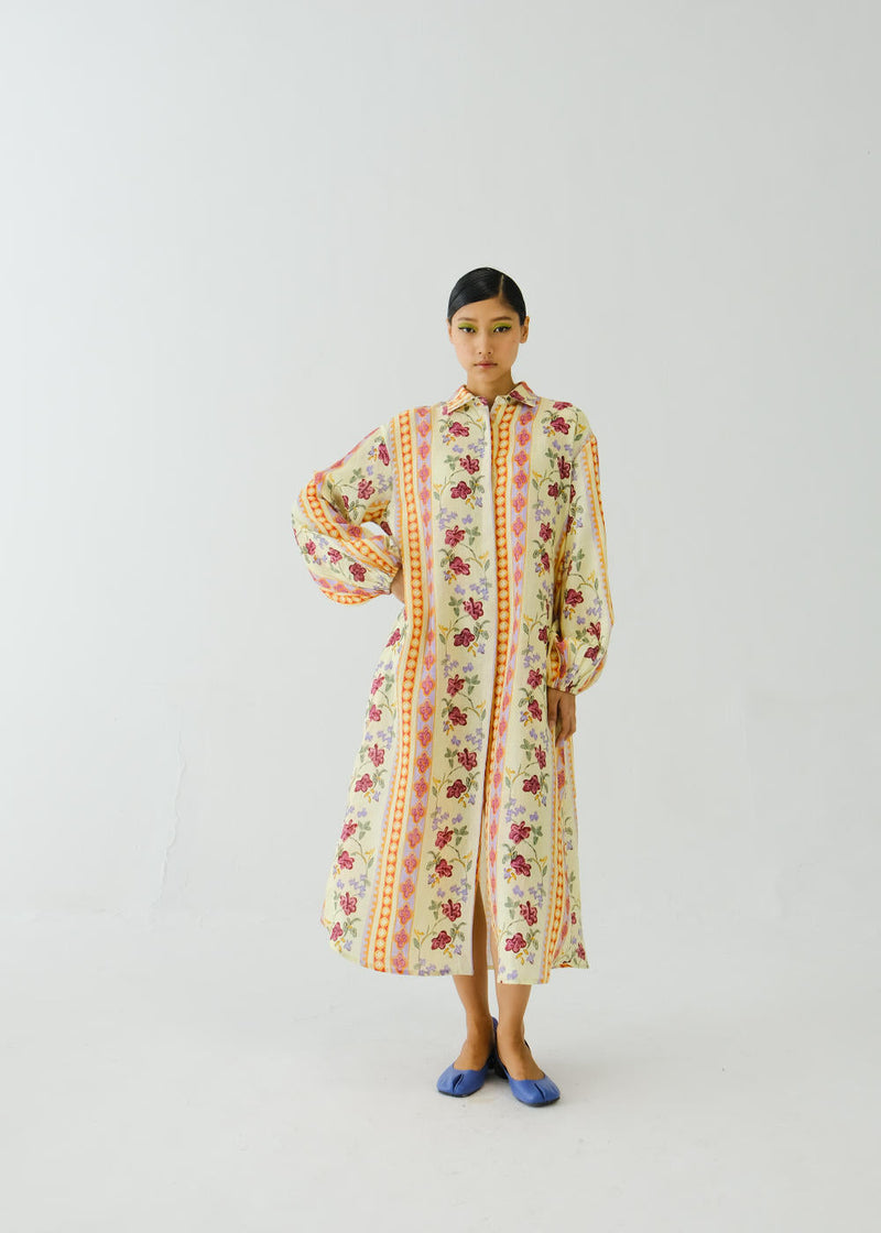Ava Dress (full sleeve)-Folk Bloom by CORD for women Worldwide