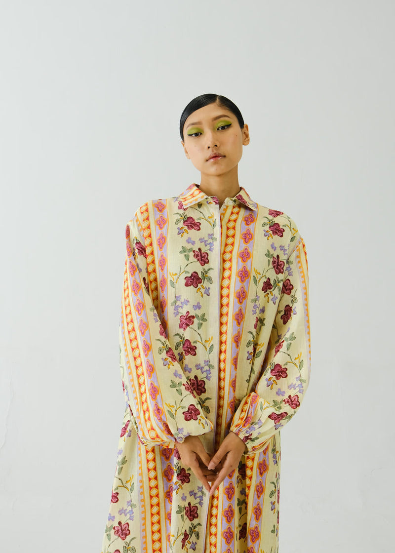 Ava Dress (full sleeve)-Folk Bloom by CORD for women Worldwide