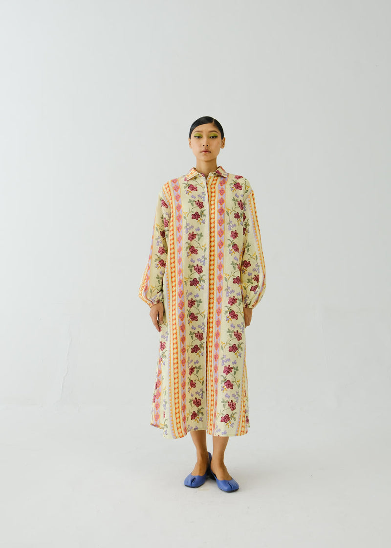 Ava Dress (full sleeve)-Folk Bloom by CORD for women Worldwide