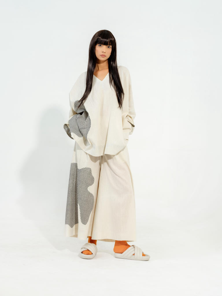 Avocado Pants cotton muslin pants/trousers by Stoique in natural, black for women Worldwide