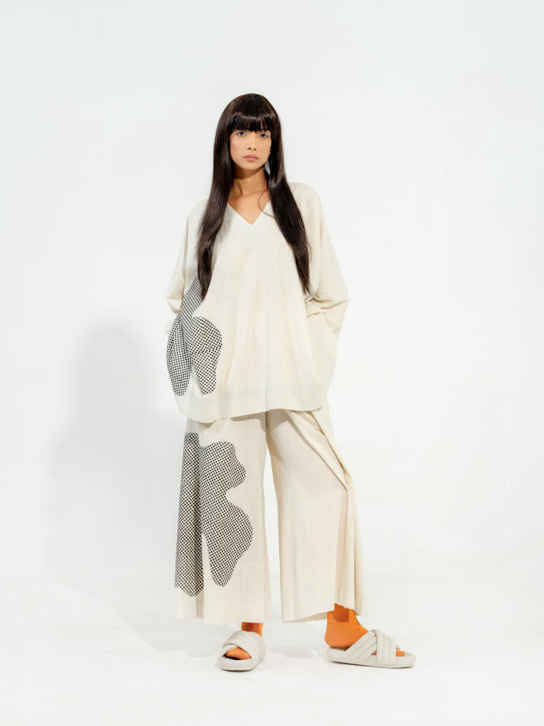 Avocado Pants cotton muslin pants/trousers by Stoique in natural, black for women Worldwide