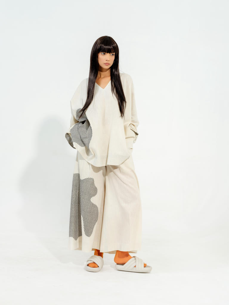 Avocado Pants cotton muslin pants/trousers by Stoique in natural, black for women Worldwide