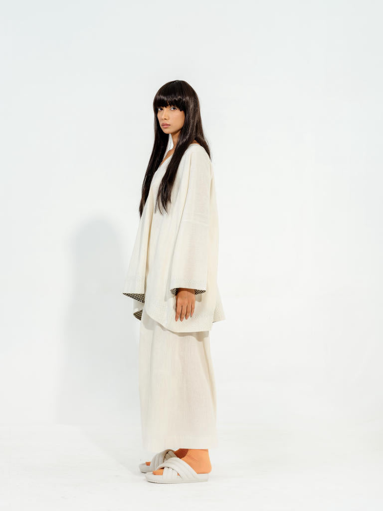 Avacado Top cotton muslin tops and shirts by Stoique in natural, black for women Worldwide