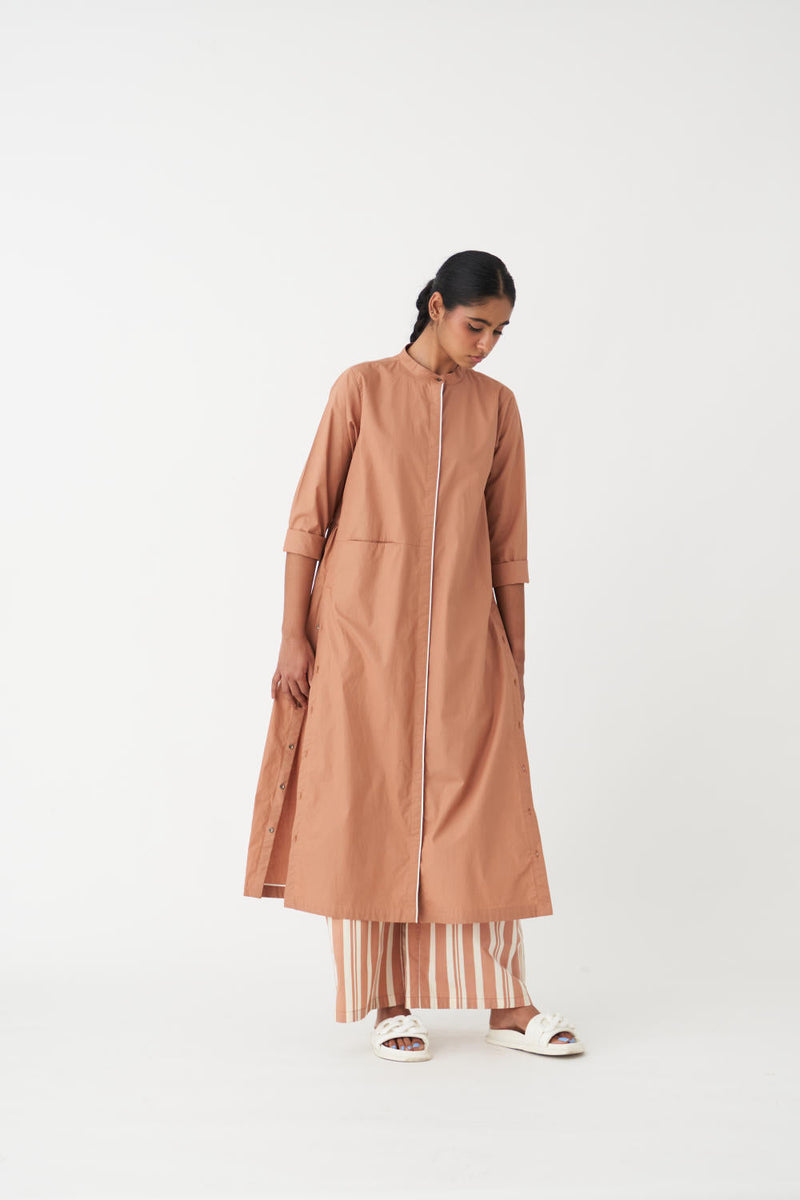 BACK GATHER JACKET - CHAMPAGNE poplin by THREE for women Worldwide