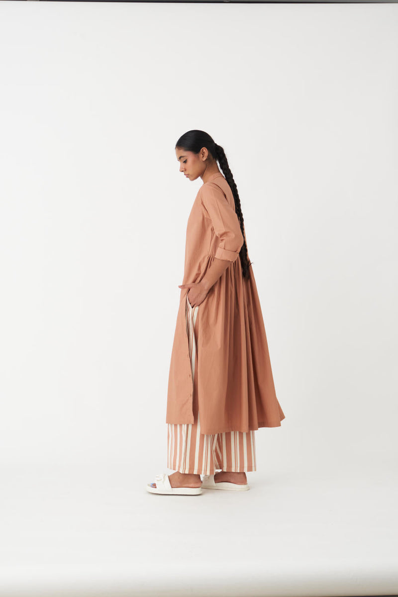 BACK GATHER JACKET - CHAMPAGNE poplin by THREE for women Worldwide