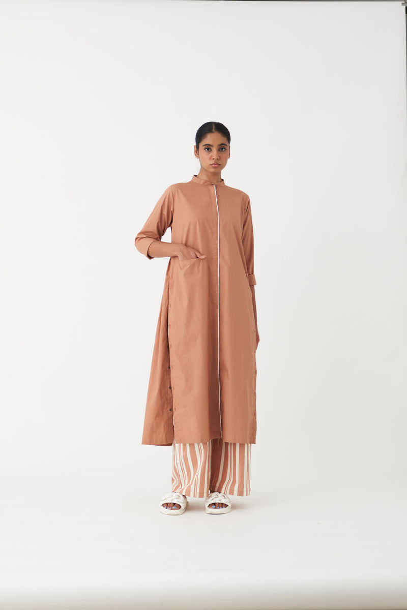 BACK GATHER JACKET - CHAMPAGNE poplin by THREE for women Worldwide