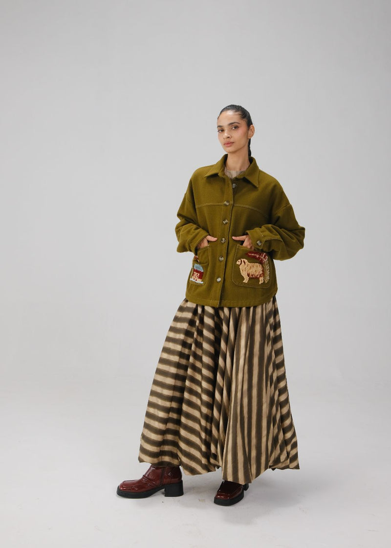 BALLOON SKIRT-B&W by CORD for women Worldwide