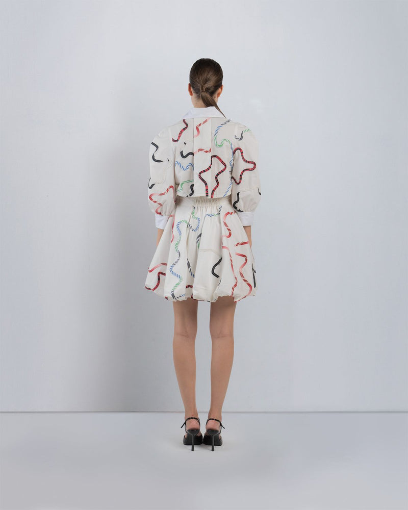 BANDES BUBBLE DRESS - Multicolour + White dress by Leh Studios in multicolour for women Worldwide