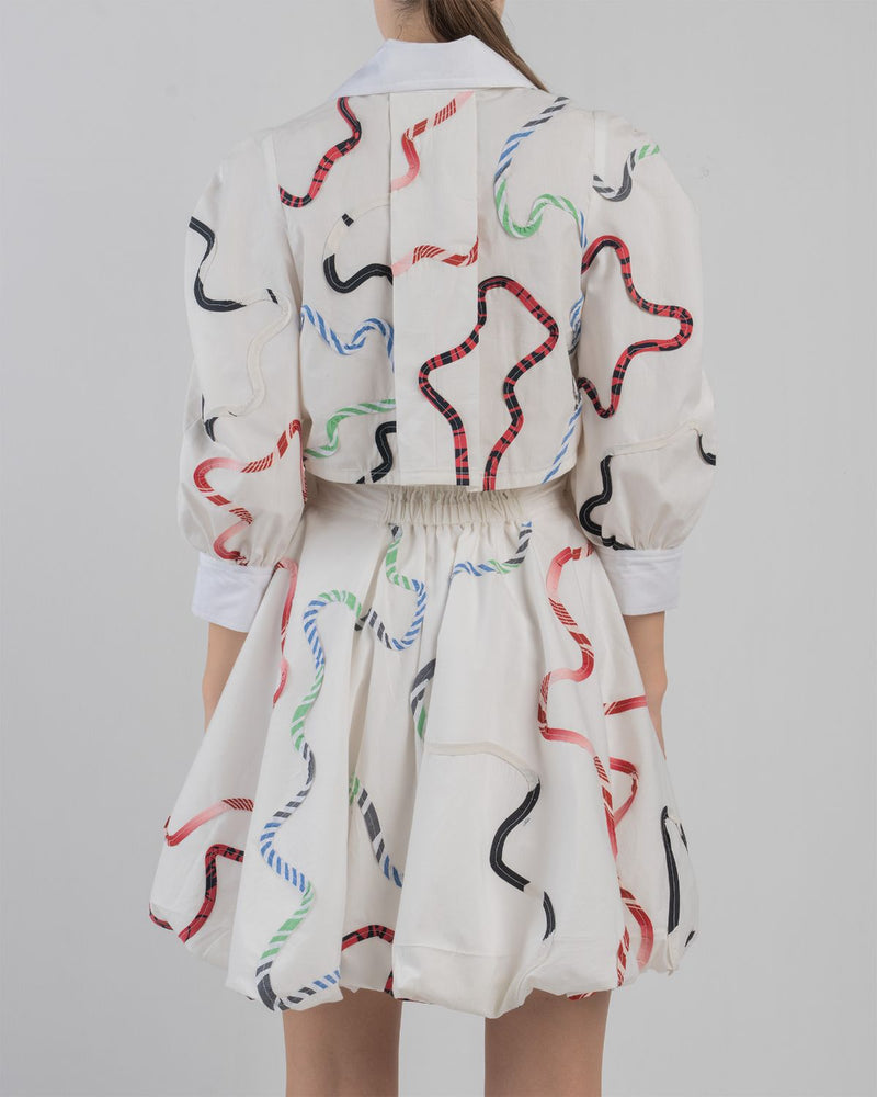 BANDES BUBBLE DRESS - Multicolour + White dress by Leh Studios in multicolour for women Worldwide