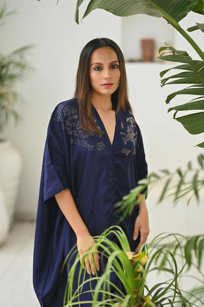 ZL24-10 Midnight Sky - Kaftan Blue-freesize