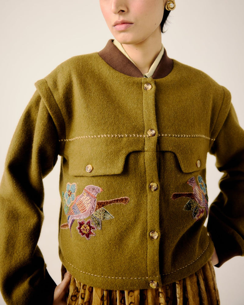 BERT JACKET-Parrot Emb. by CORD for women Worldwide