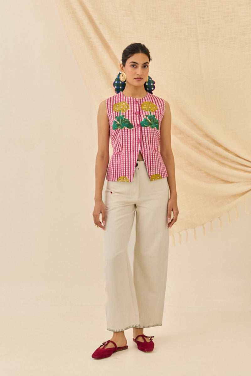 Lali Waistcoat cotton by JodiLife for women Worldwide