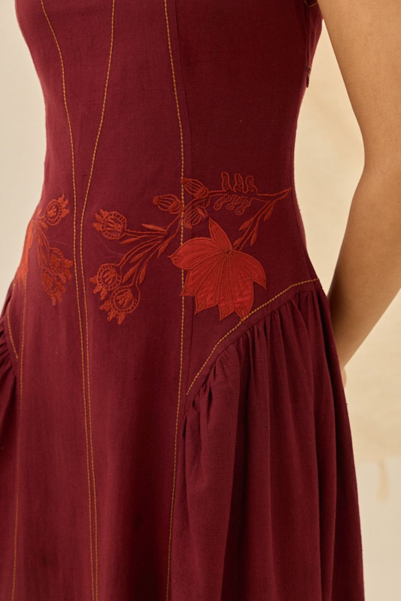 Kuhu Handloom Dress cotton by JodiLife for women Worldwide