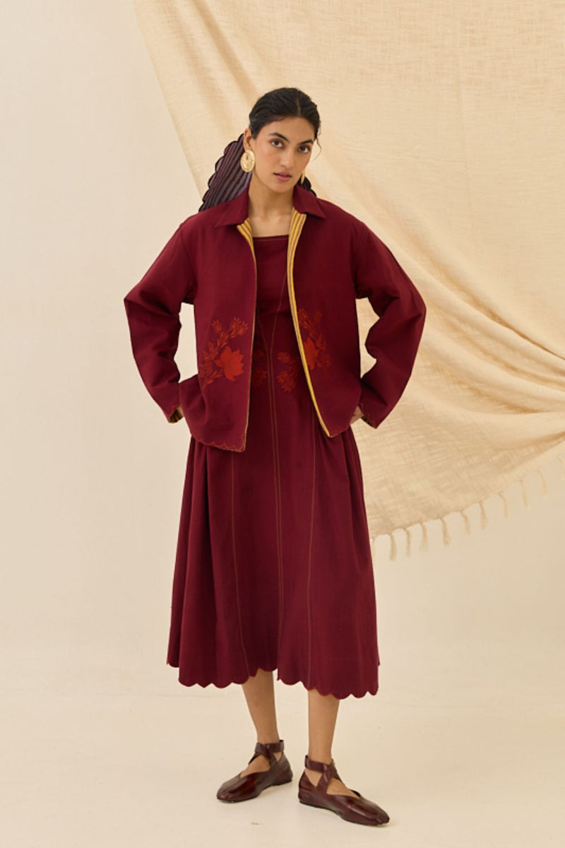 Kuhu Handloom Reversible Jacket cotton by JodiLife for women Worldwide