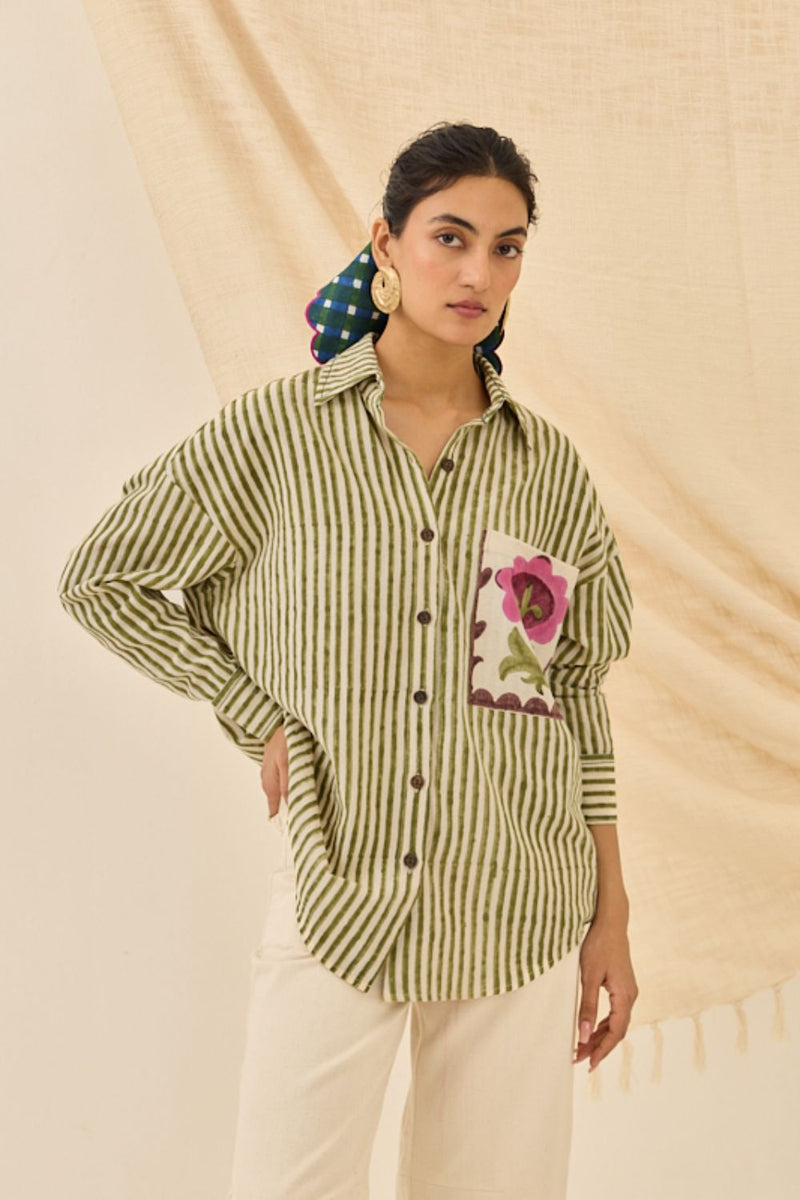 Pihu Handloom Shirt cotton by JodiLife for women Worldwide