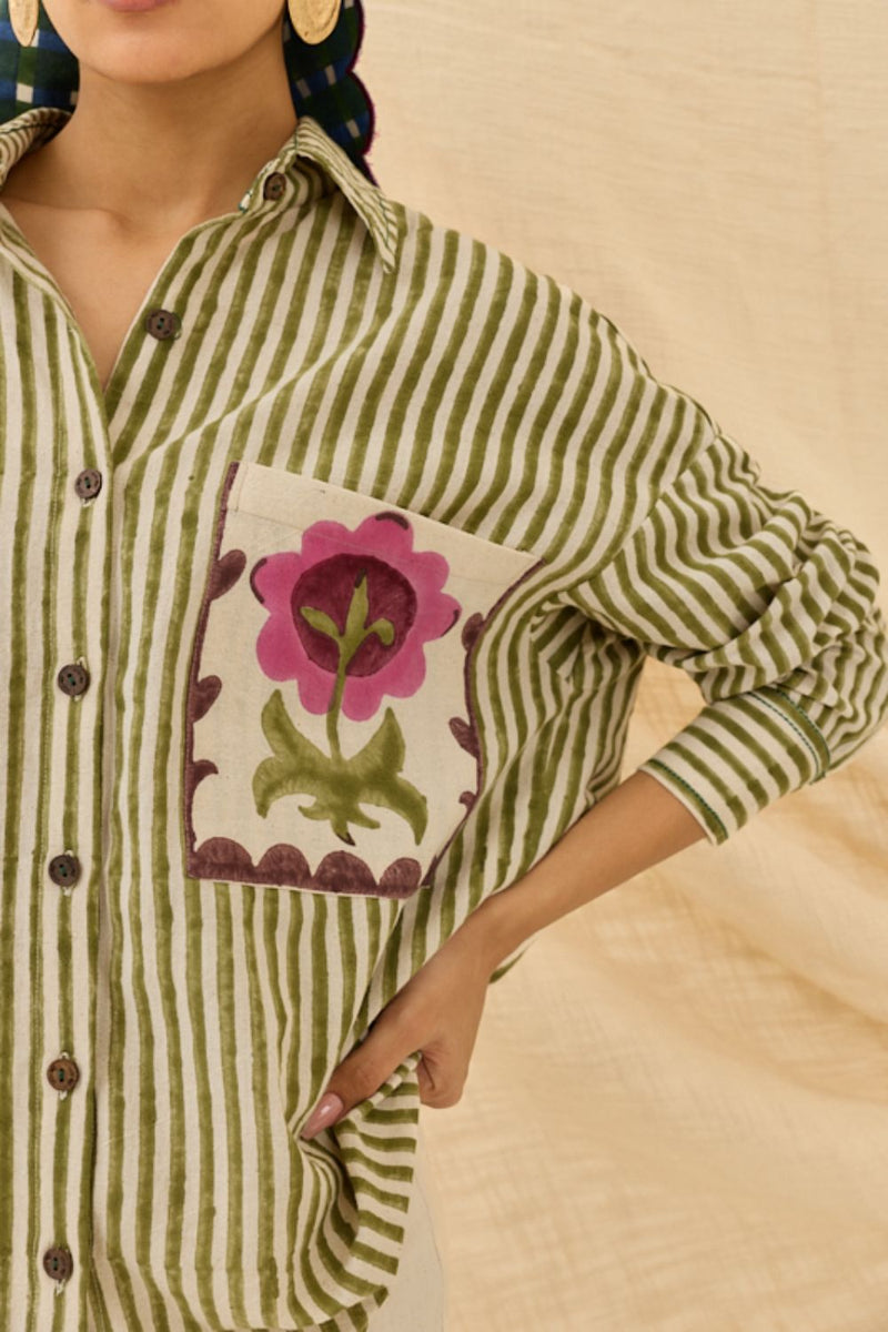 Pihu Handloom Shirt cotton by JodiLife for women Worldwide