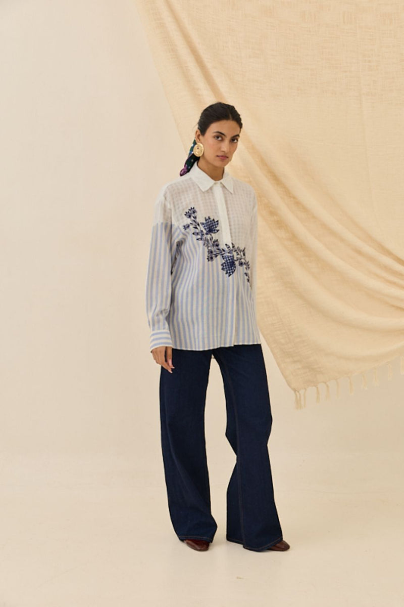Kunj Handloom Shirt cotton by JodiLife for women Worldwide
