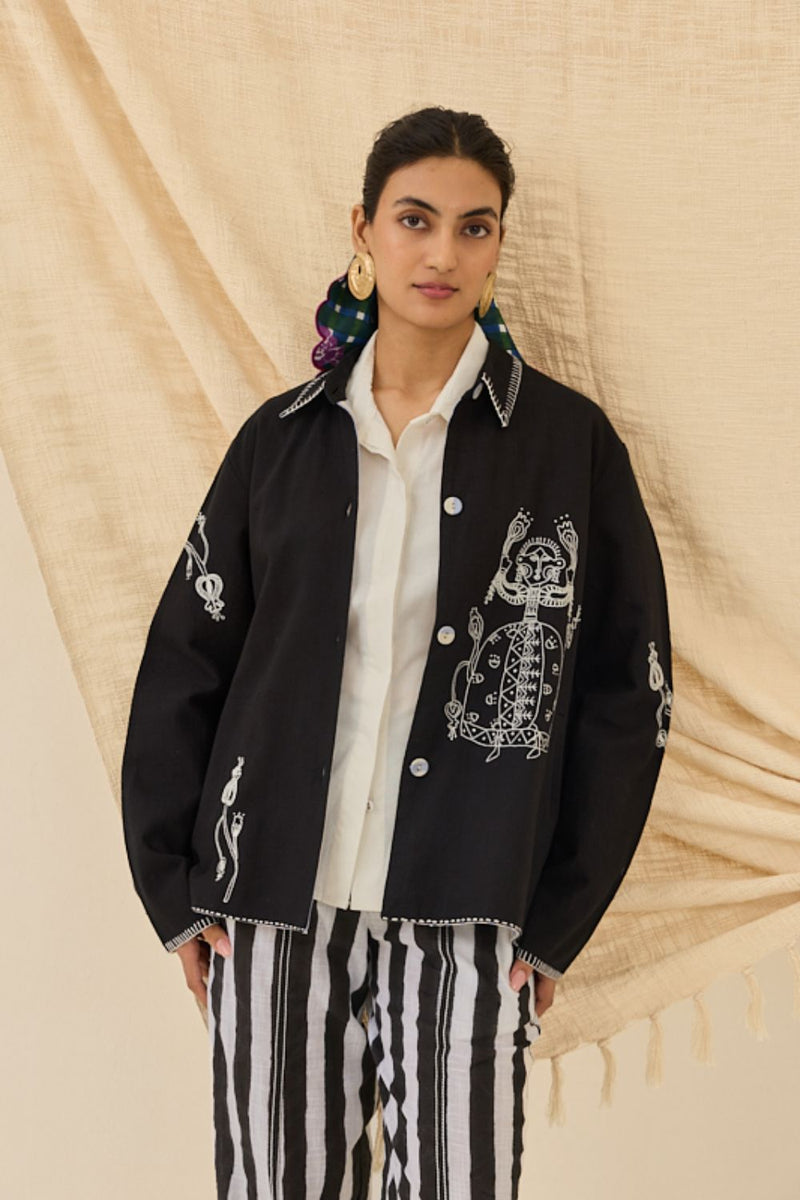Jugnu Handloom Jacket cotton by JodiLife for women Worldwide