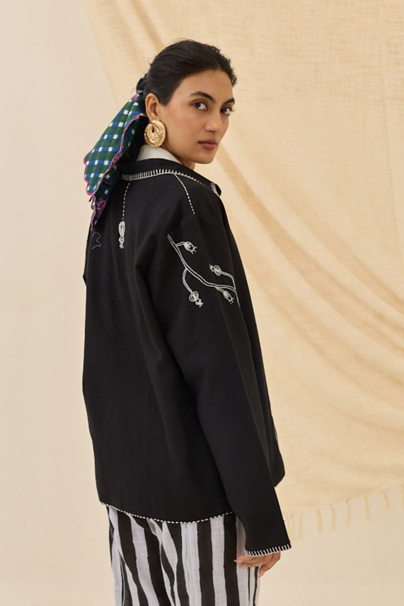 Jugnu Handloom Jacket cotton by JodiLife for women Worldwide