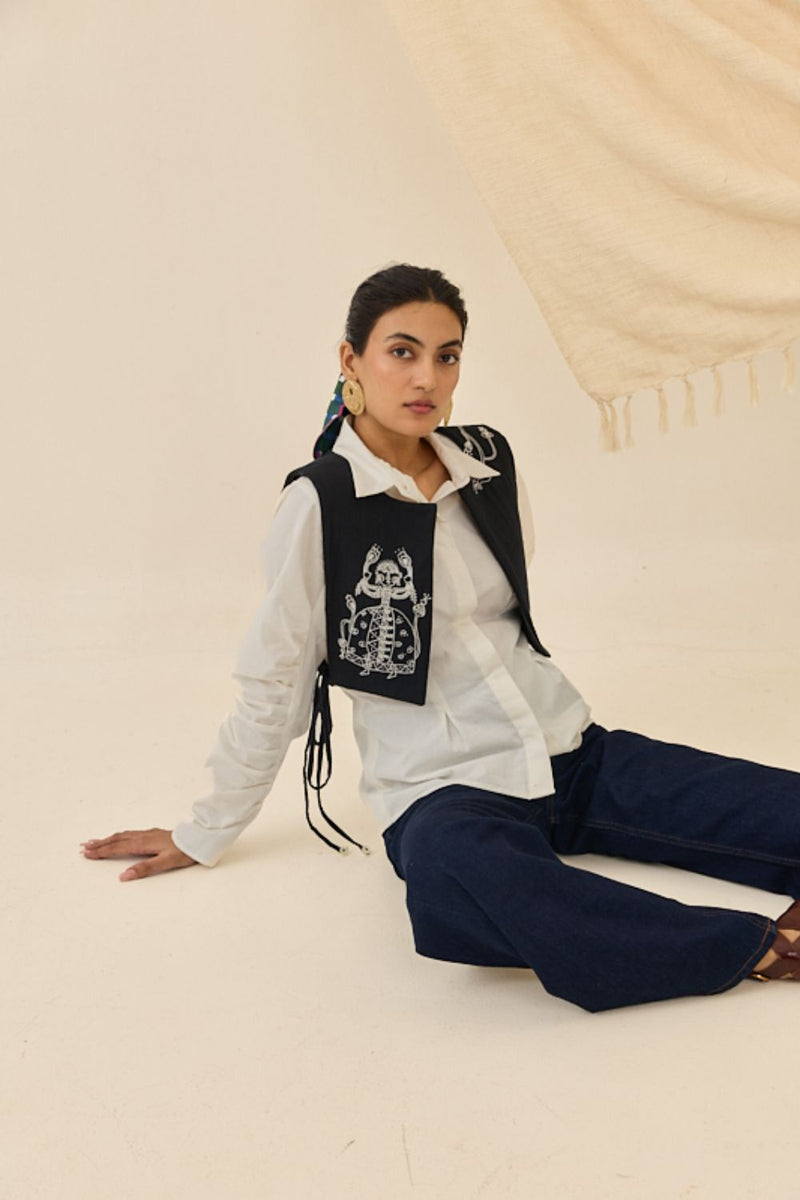 Jugnu Handloom Bib cotton by JodiLife for women Worldwide