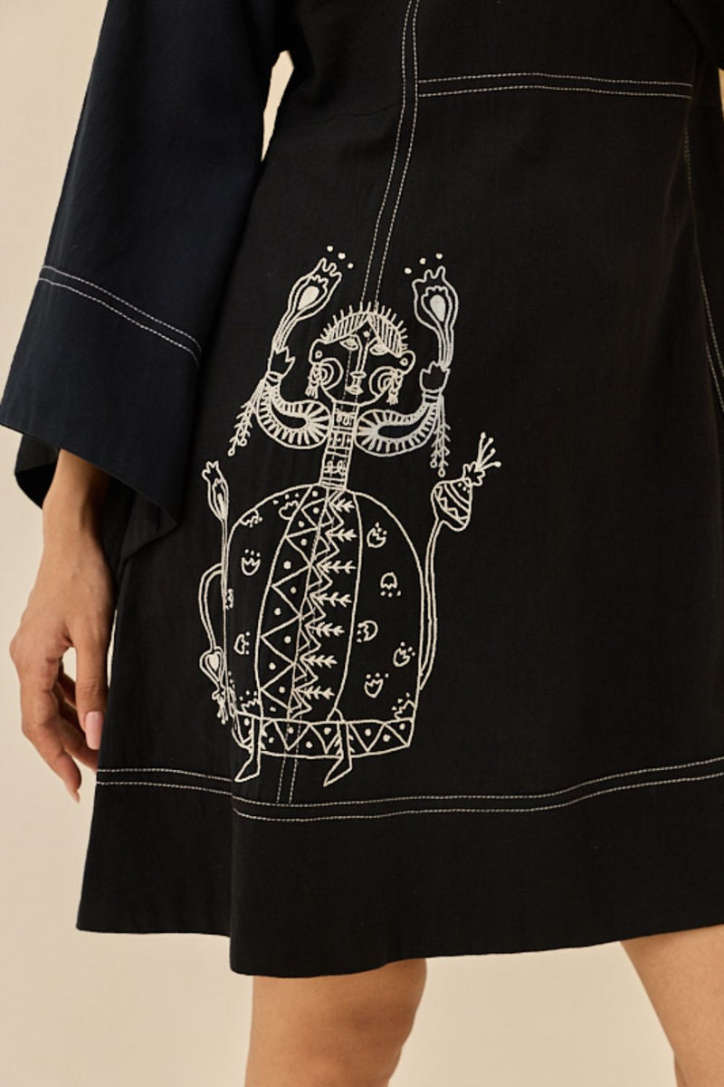 Jugnu Handloom Shift Dress cotton by JodiLife for women Worldwide