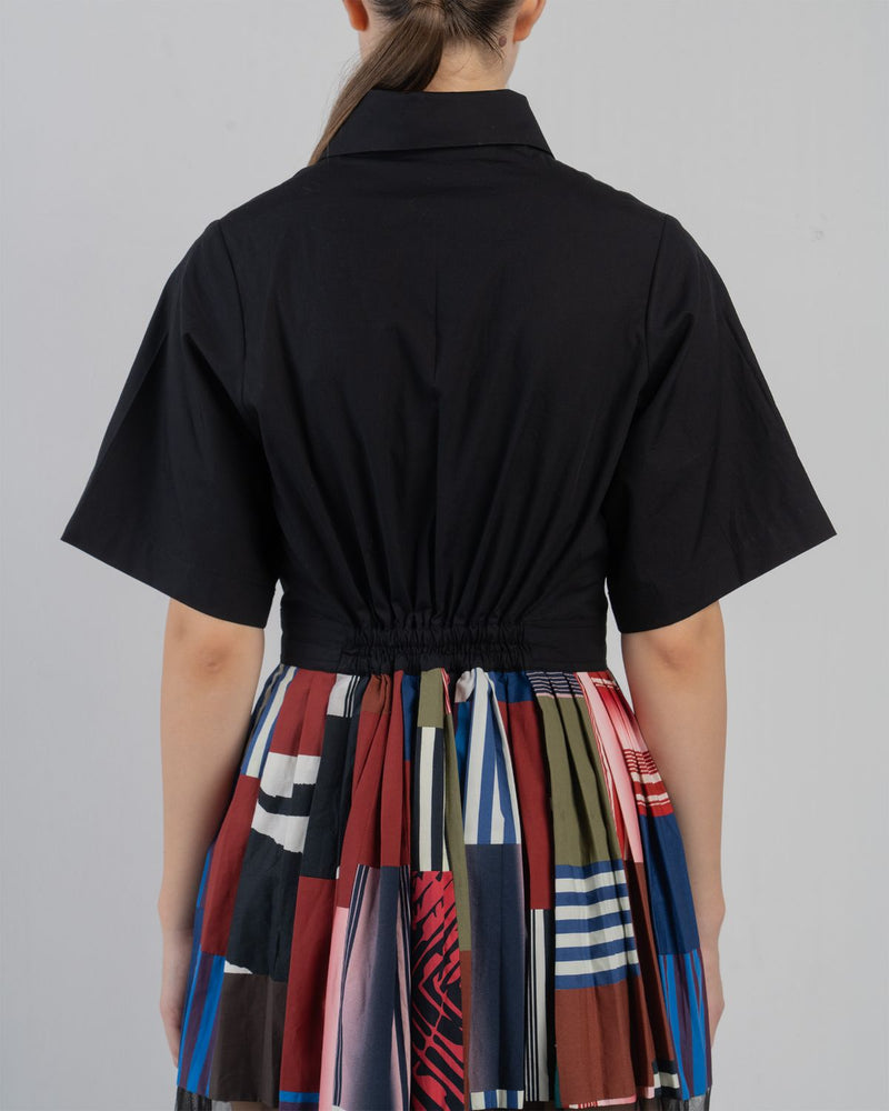 BLOC MOSAIC DRESS - Multicolour + Black dress by Leh Studios in multicolour for women Worldwide