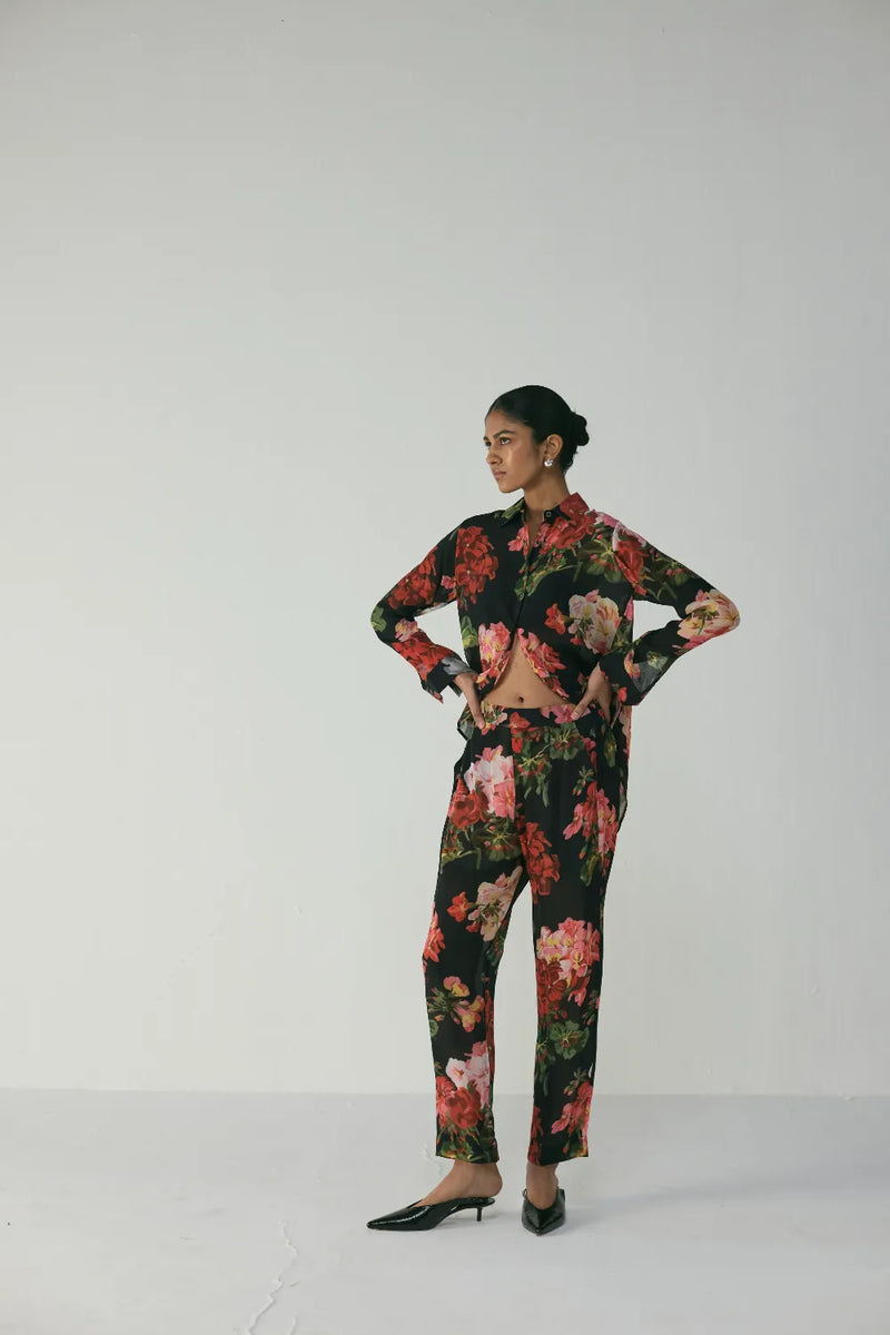 BLOODY MARY CO-ORD SET by Yam in black color for women Worldwide