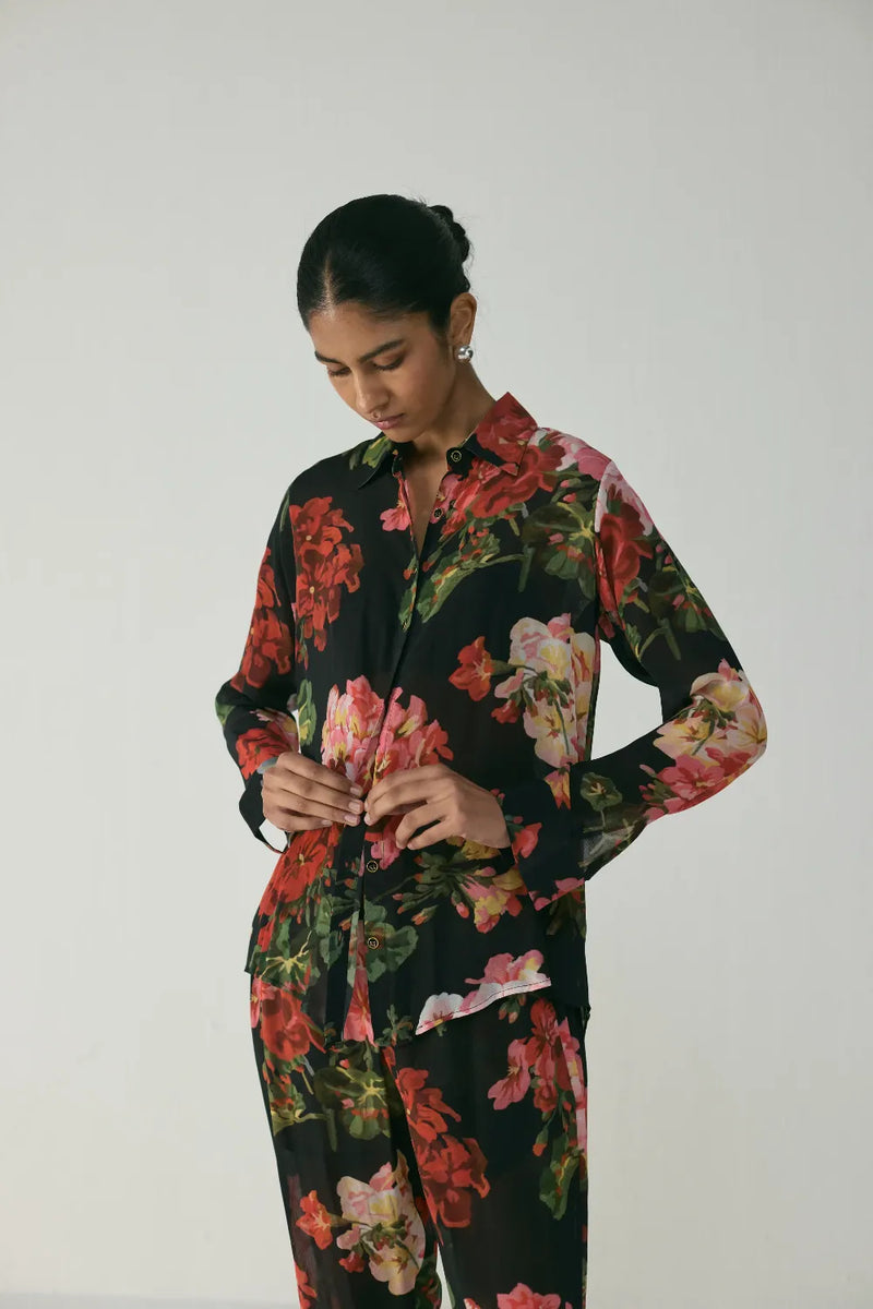 BLOODY MARY CO-ORD SET by Yam in black color for women Worldwide