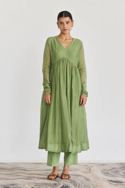 BOUGAINVILLEA SAGE GREEN ANARKALI