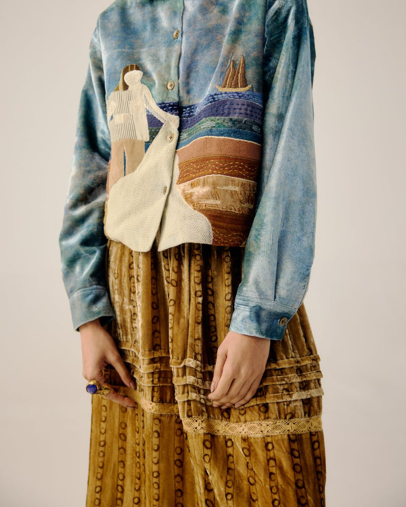 BOXY JACKET-Sea Shore Appl by CORD for women Worldwide