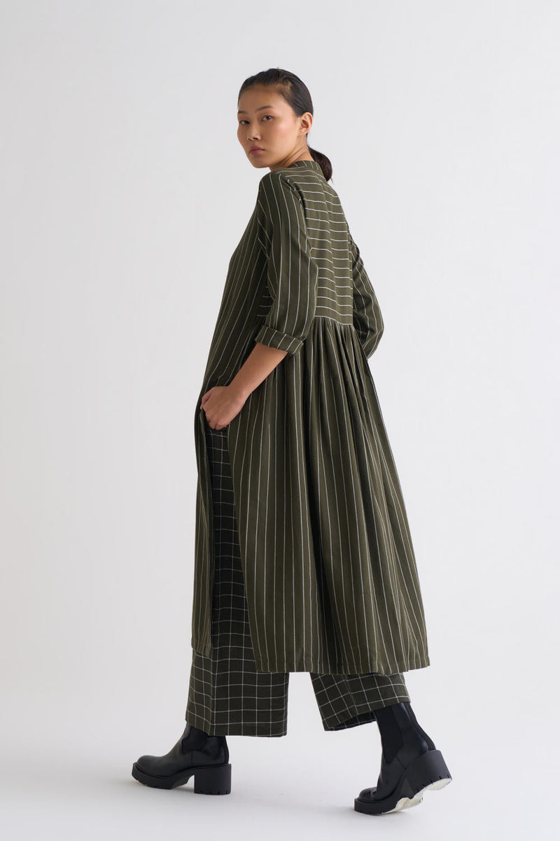 Back Gather Jacket Co ord - Olive Co-ord Set by THREE for women Worldwide