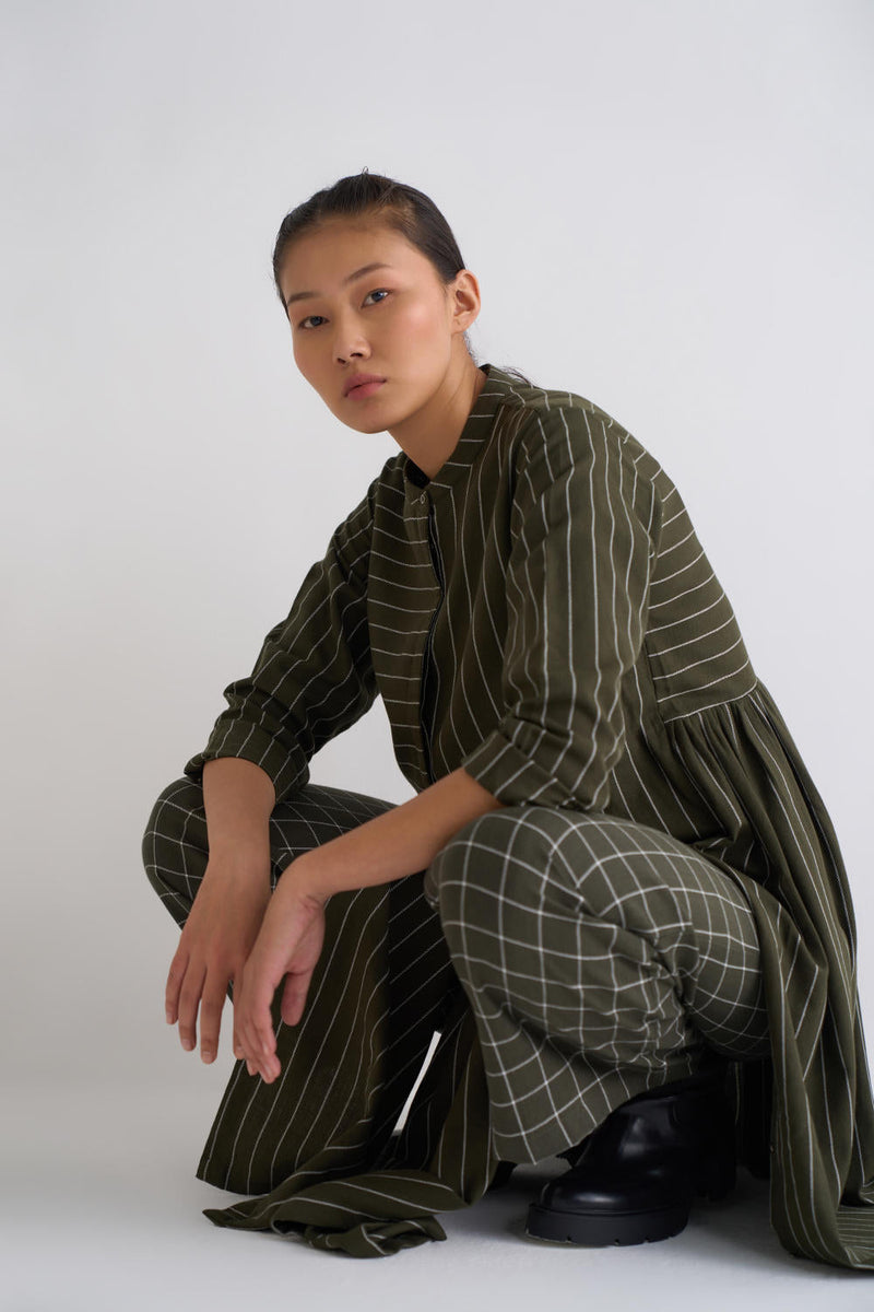 Back Gather Jacket Co ord - Olive Co-ord Set by THREE for women Worldwide