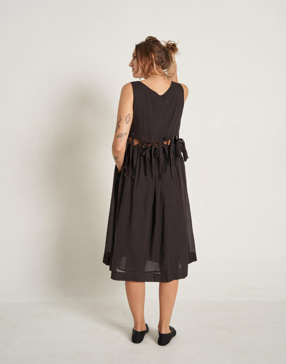 Back Tie Black Dress