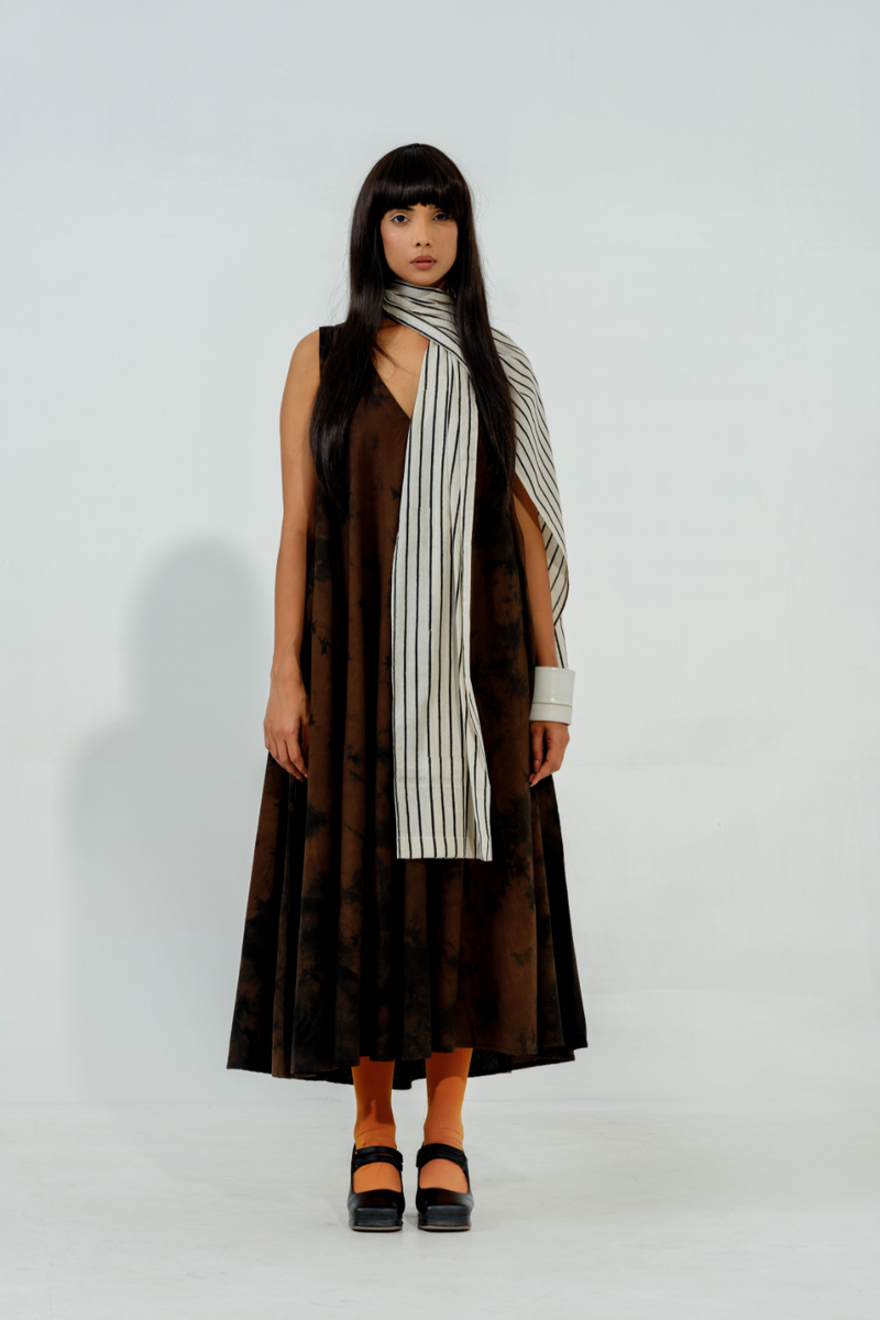 Bamboo Dress cotton matty dresses by Stoique in brown for women Worldwide