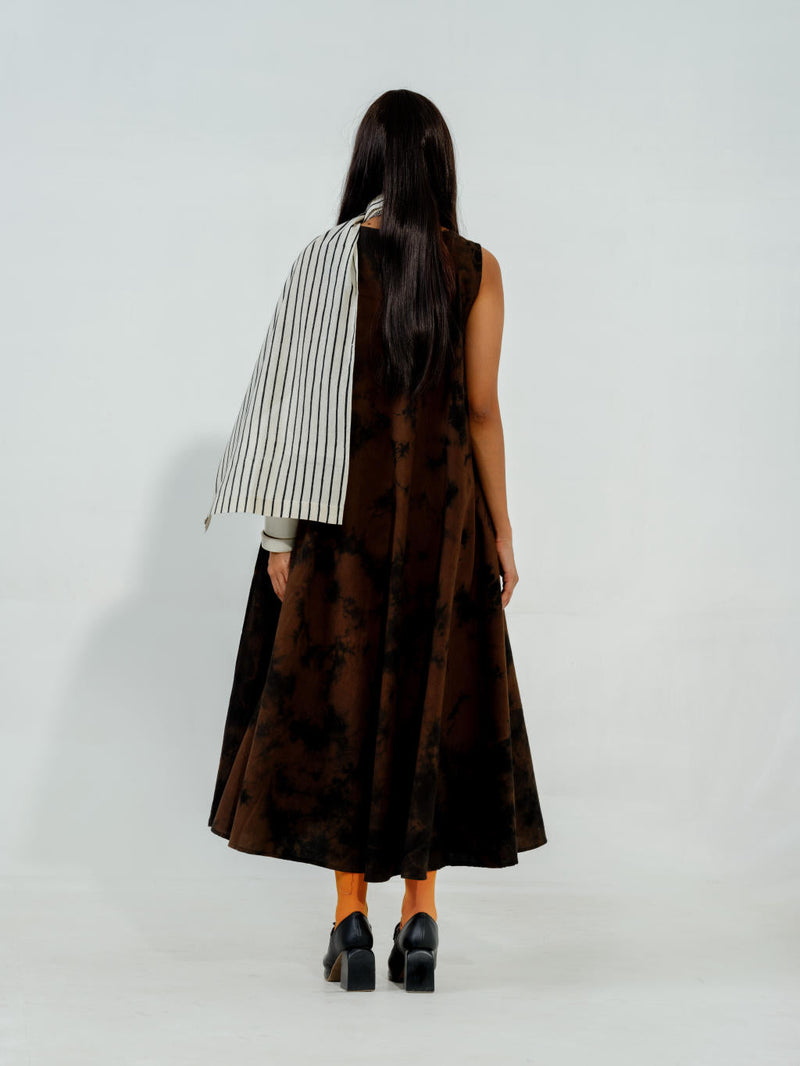 Bamboo Dress cotton matty dresses by Stoique in brown for women Worldwide