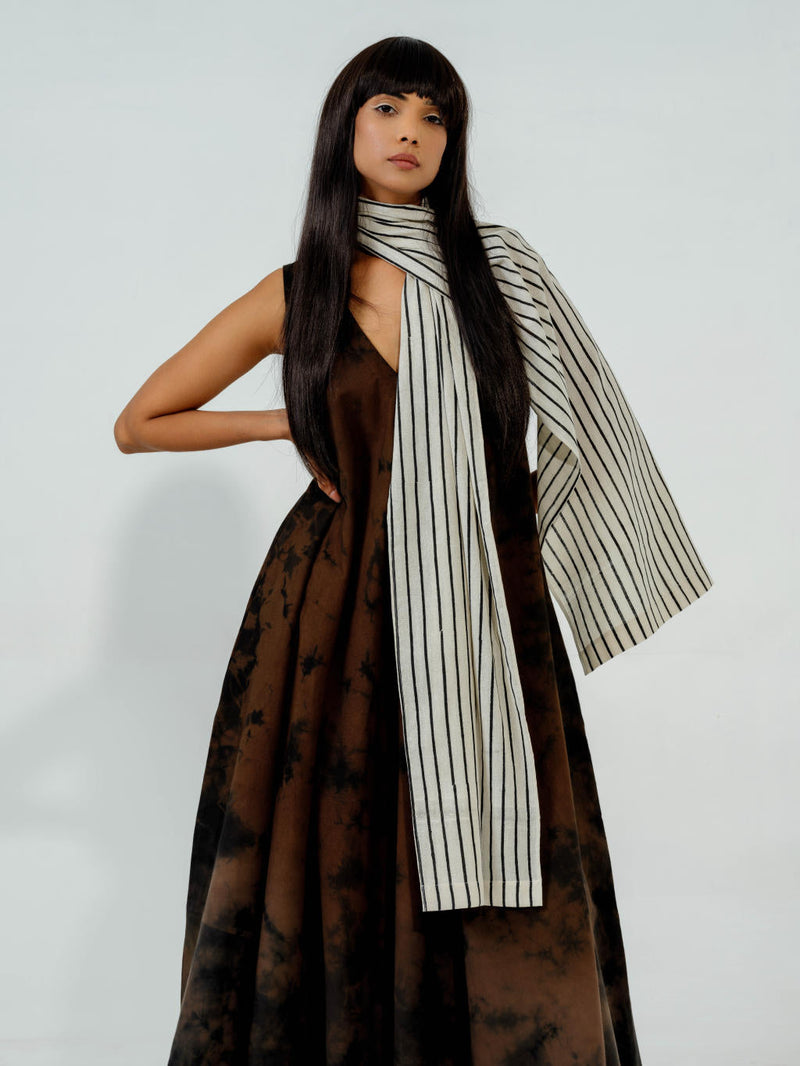 Bamboo Dress cotton matty dresses by Stoique in brown for women Worldwide