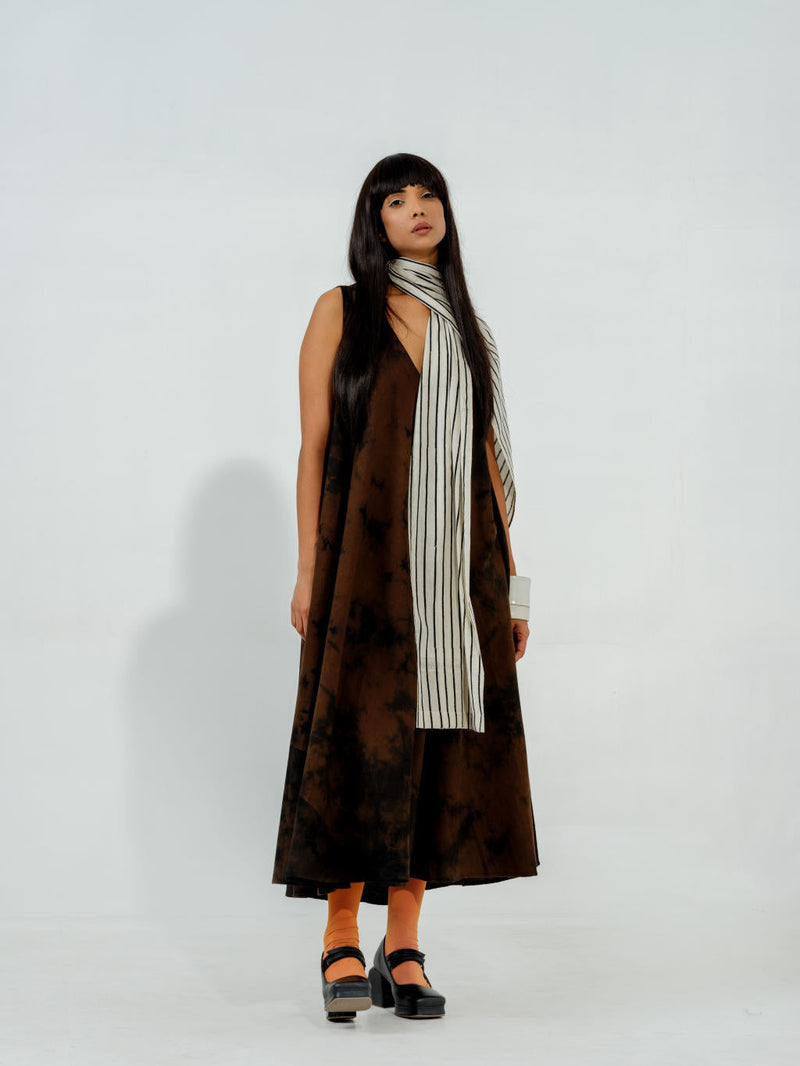 Bamboo Dress cotton matty dresses by Stoique in brown for women Worldwide