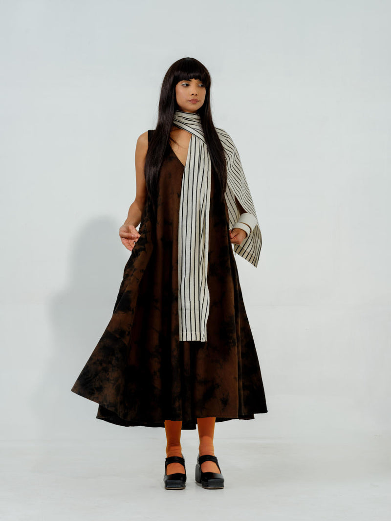 Bamboo Dress cotton matty dresses by Stoique in brown for women Worldwide