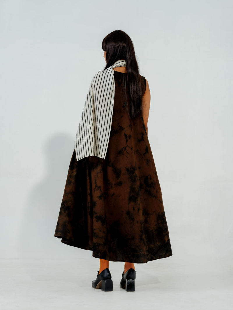 Bamboo Dress cotton matty dresses by Stoique in brown for women Worldwide
