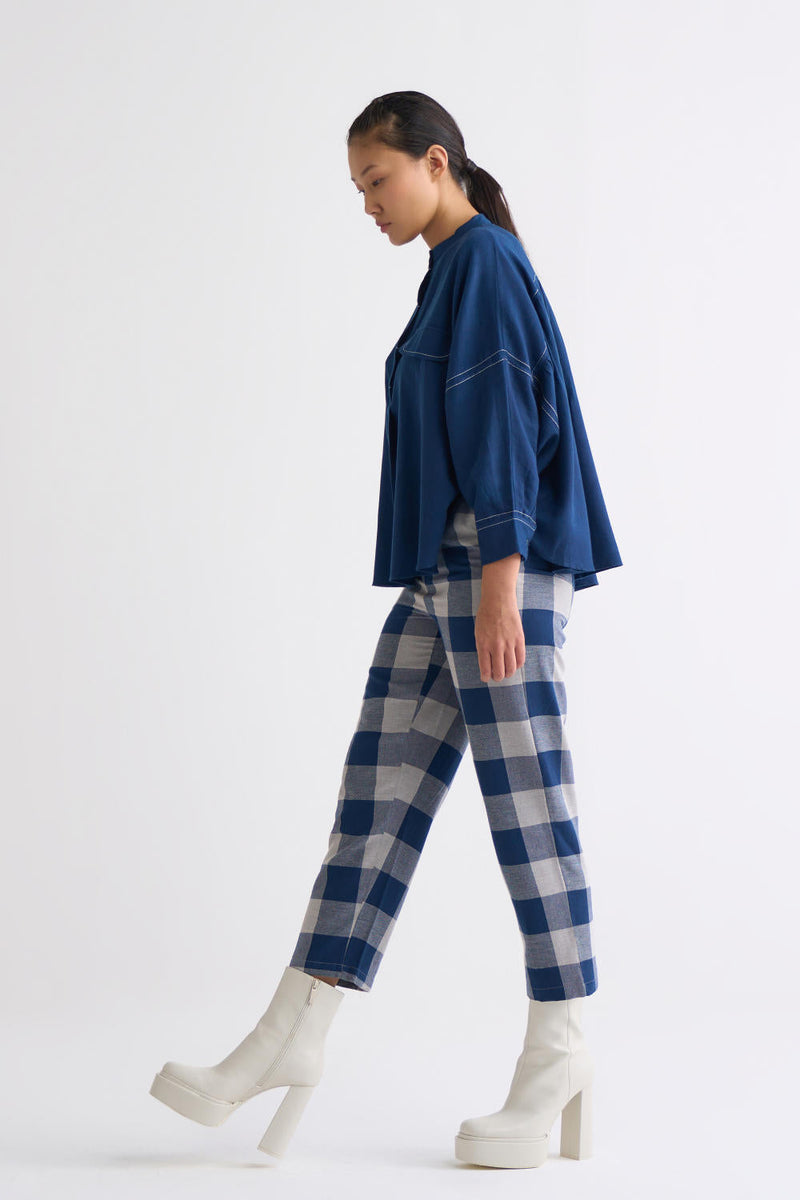 Bat Sleeve Top Co-ord - Navy Co-ord Set,Bottoms,Top & Tunics by THREE for women Worldwide