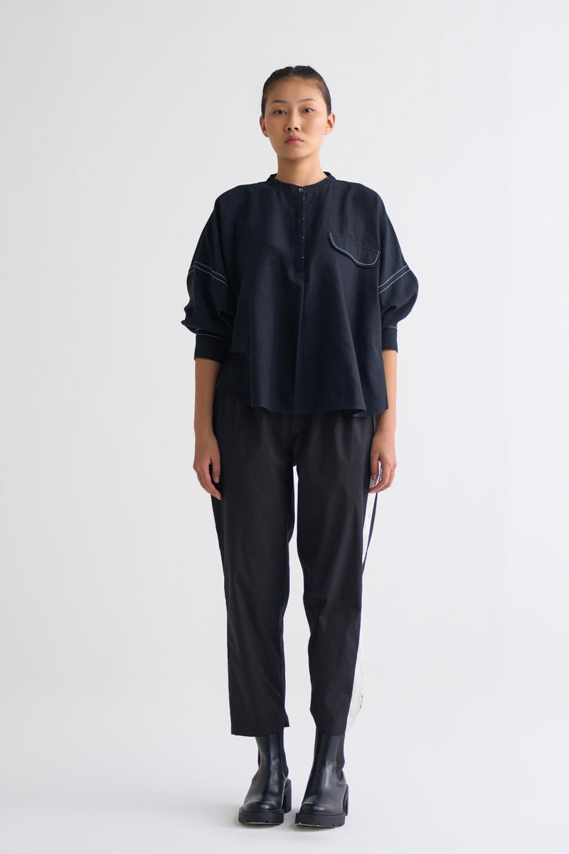 Bat Sleeve Top Co ord - Black Co-ord Set,Top & Tunics by THREE in black color for women Worldwide