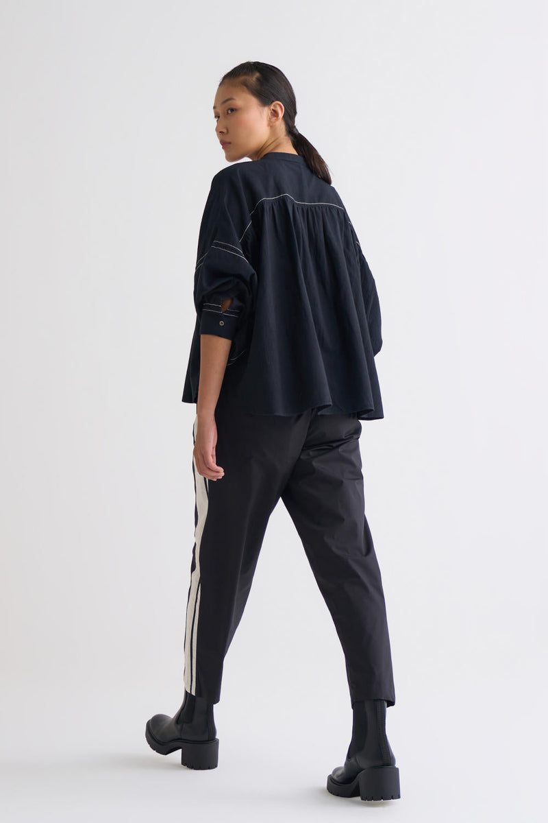 Bat Sleeve Top Co ord - Black Co-ord Set,Top & Tunics by THREE in black color for women Worldwide