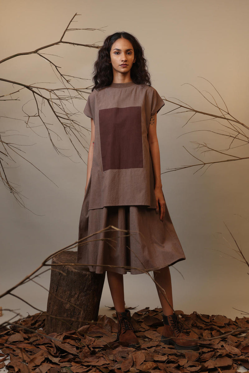 Beige CB Stara Dress 100% cotton by Mati in beige color for women Worldwide