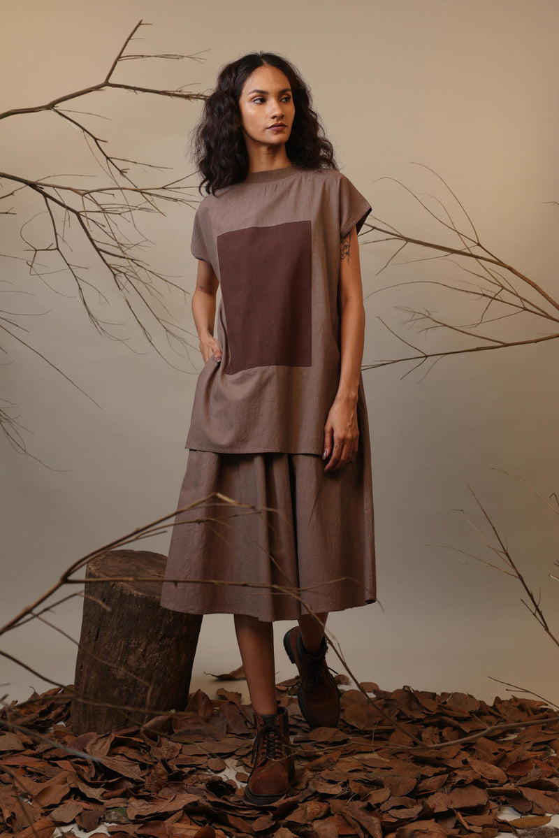 Beige CB Stara Dress 100% cotton by Mati in beige color for women Worldwide
