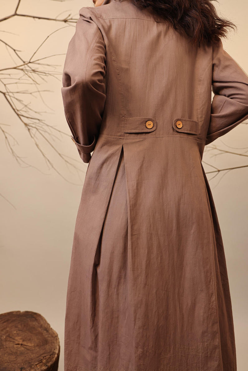 Beige Cali Trench Jacket Set (3 PCS) 100% cotton by Mati in beige color for women Worldwide