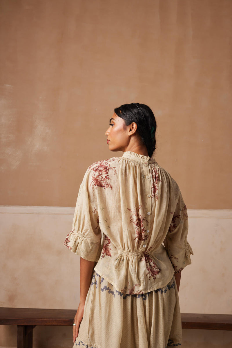 Bella Top-Peony print cotton by CORD for women Worldwide