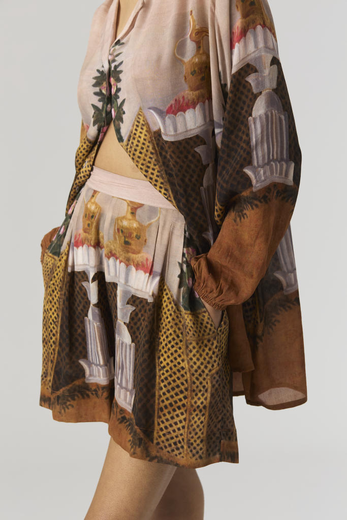 BELLONA CO-ORD by Yam in brown color for women Worldwide