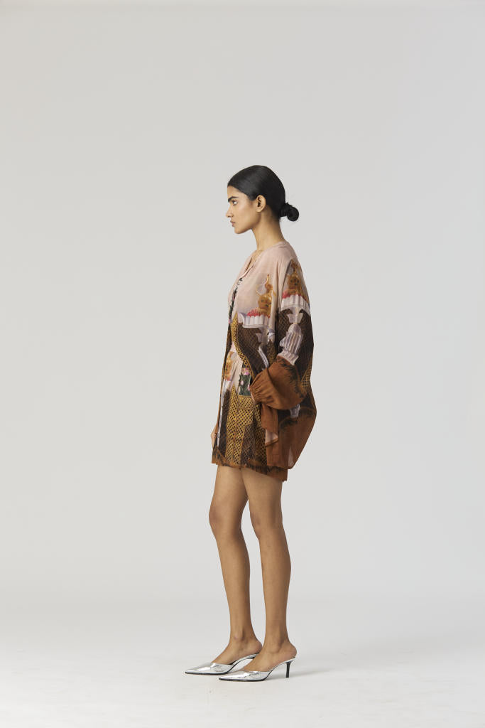BELLONA CO-ORD by Yam in brown color for women Worldwide