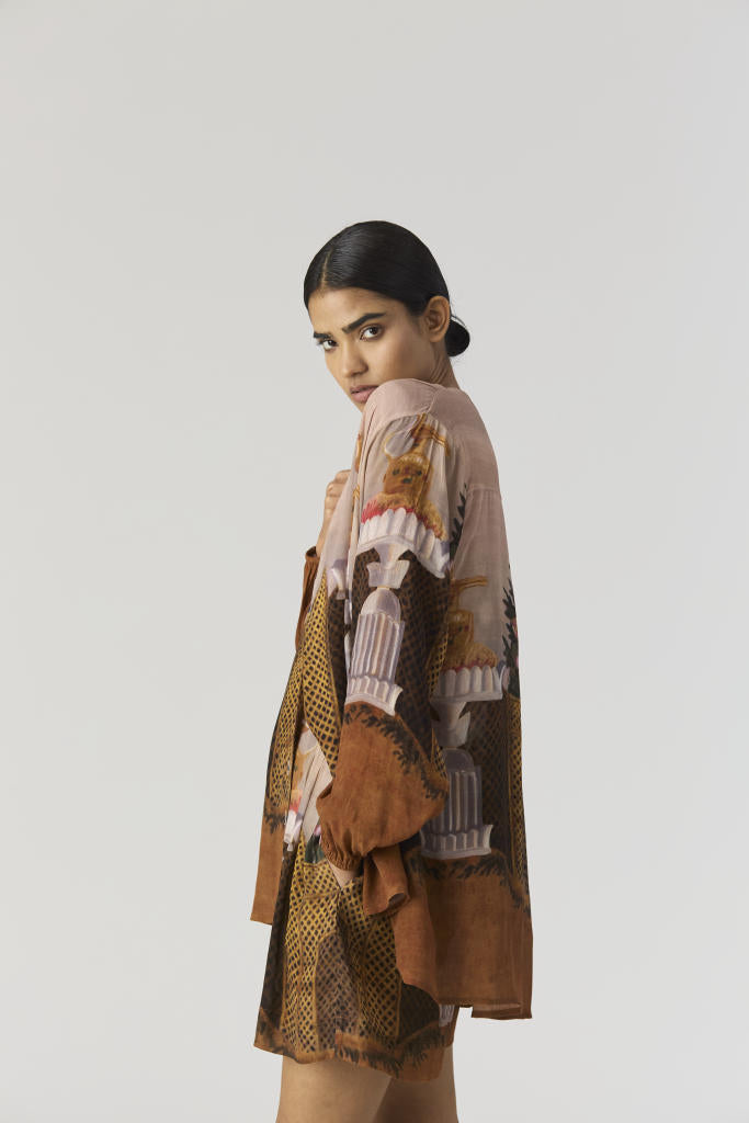 BELLONA CO-ORD by Yam in brown color for women Worldwide